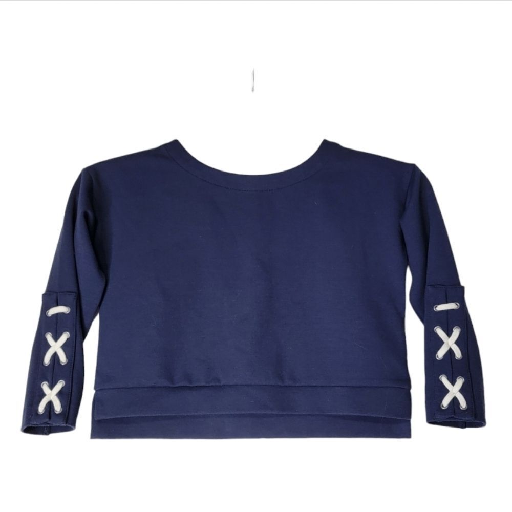 Polo Ralph Lauren Girls pullover top blouse navy blue nautical size 4 youth *